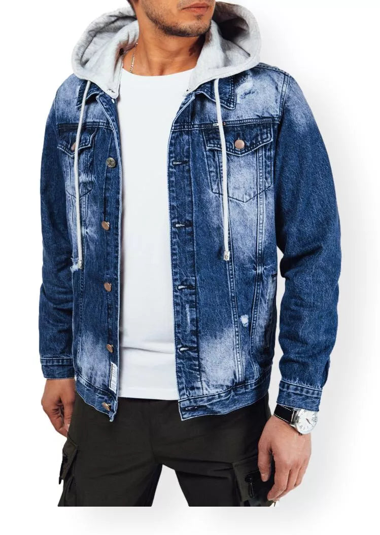 Men's denim blue jacket Street