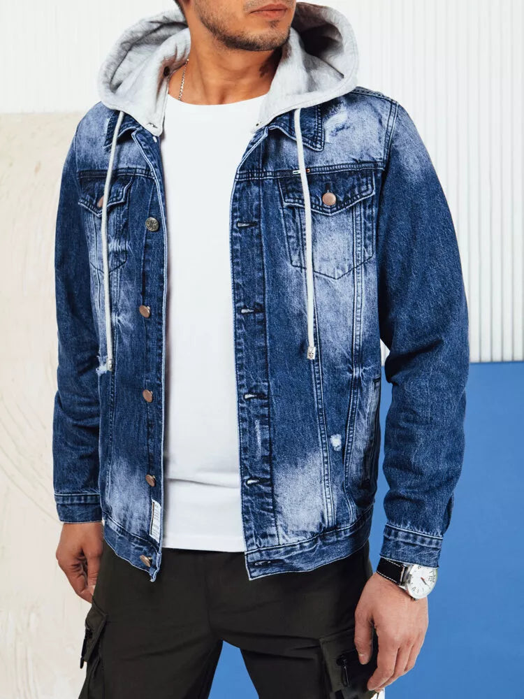 Men's denim blue jacket Street