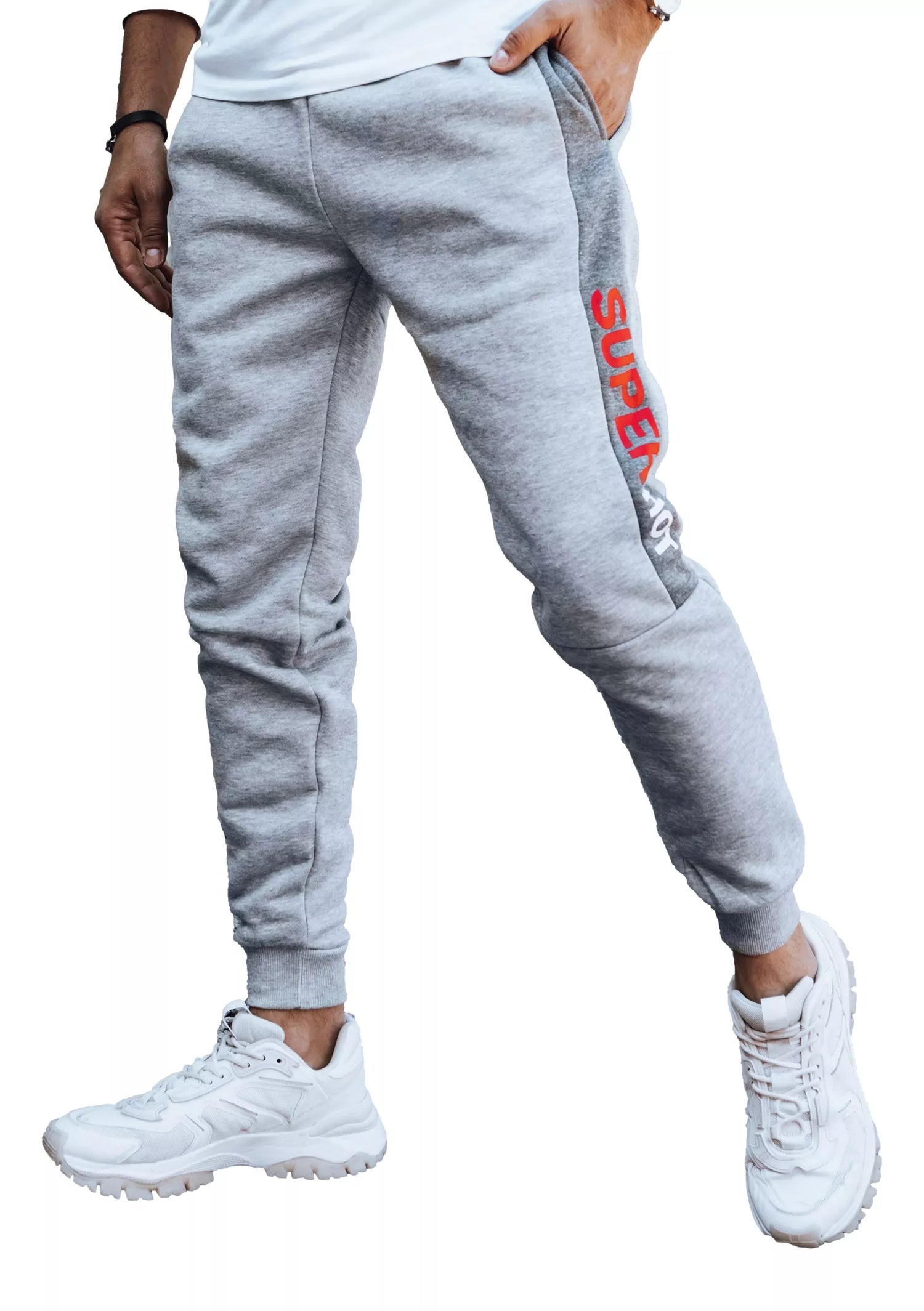 Men's light gray casual pants Finn