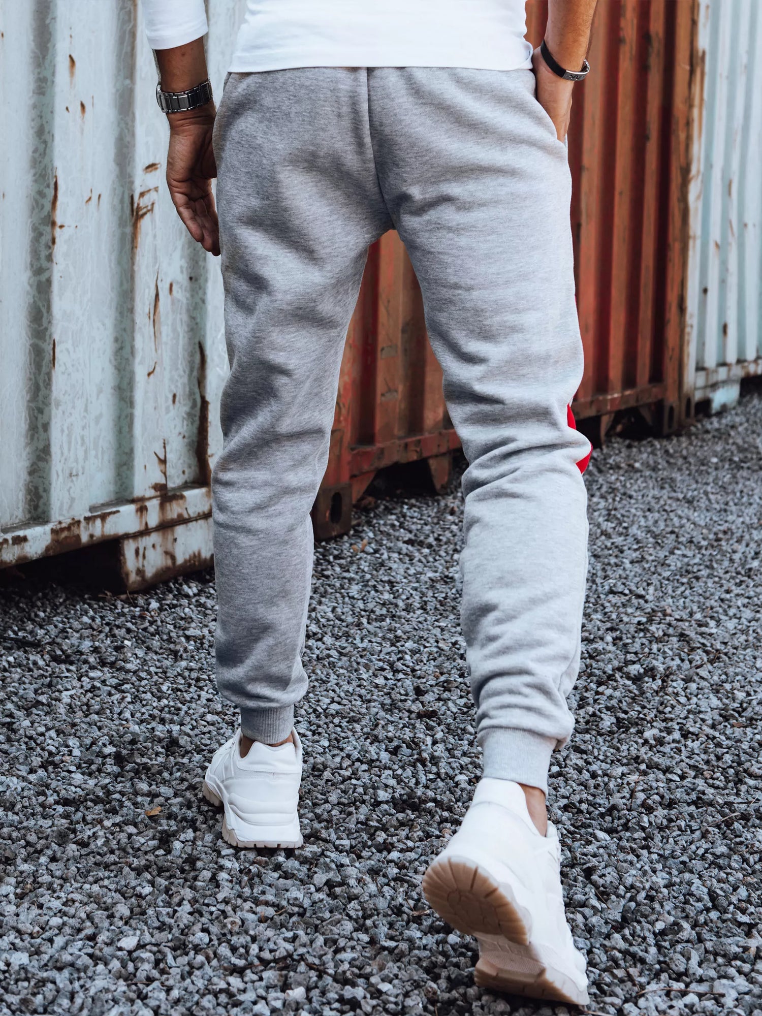 Men's light gray casual pants Finn
