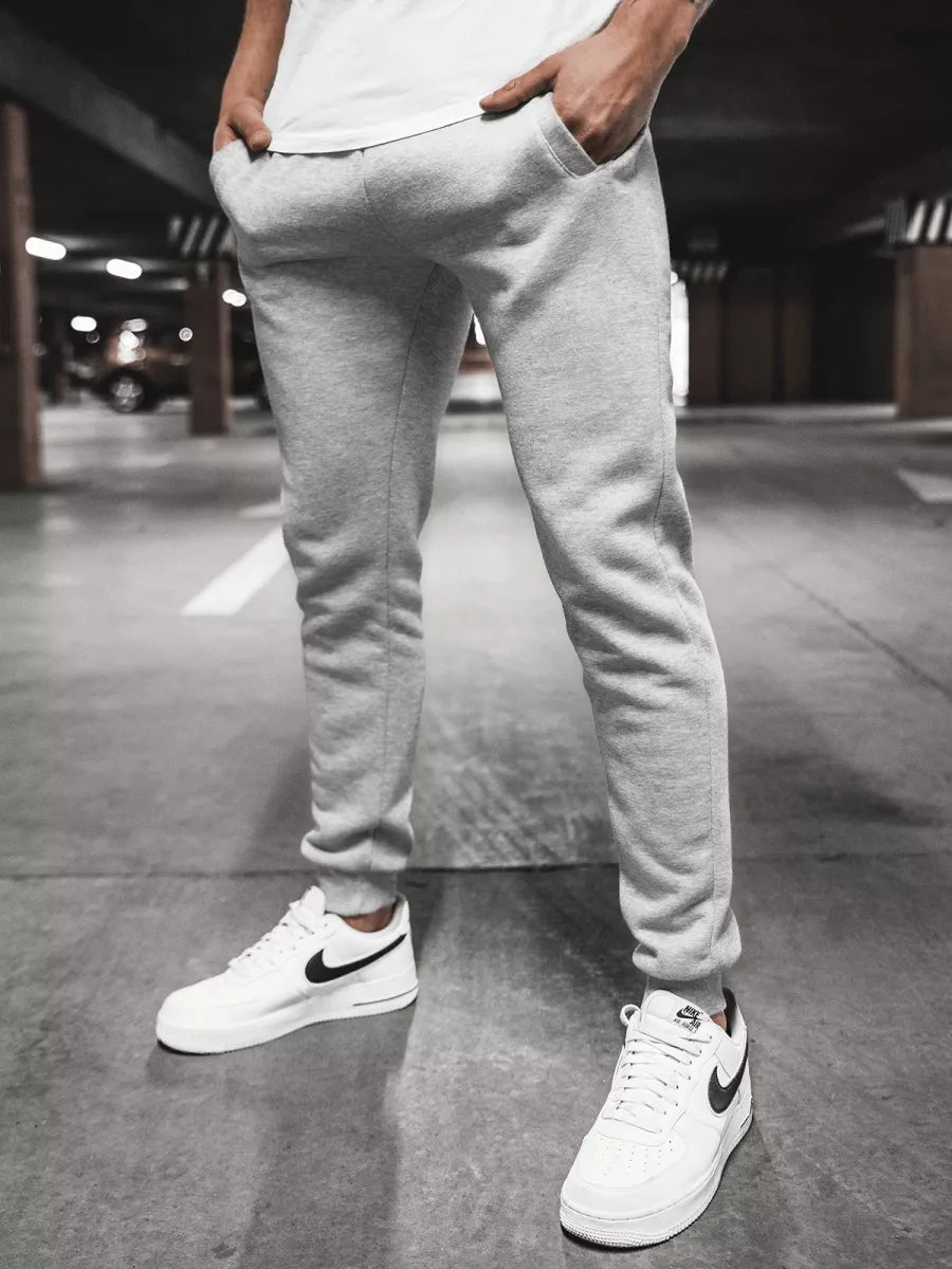 Men's light gray casual pants Sergo 