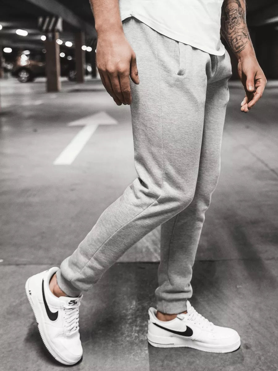 Men's light gray casual pants Sergo 