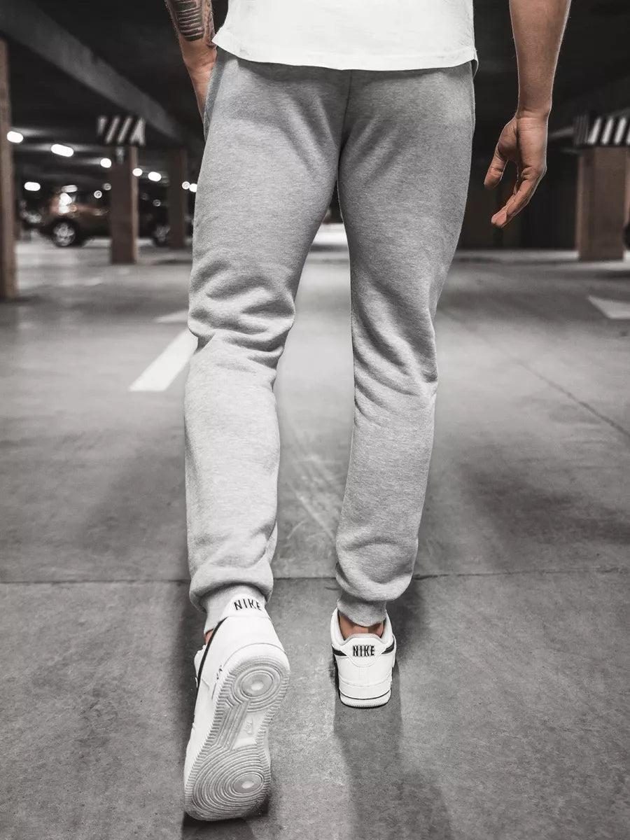 Men's light gray casual pants Sergo 