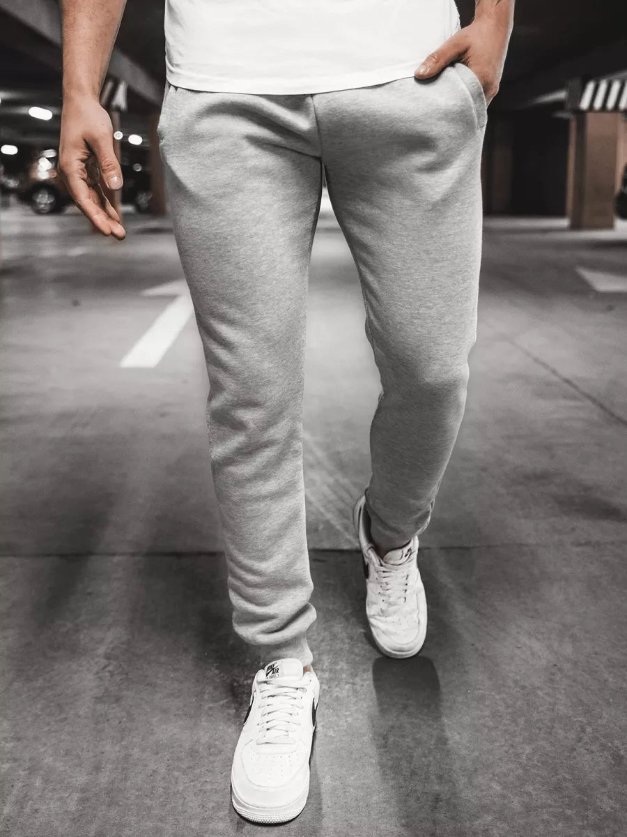 Men's light gray casual pants Sergo 