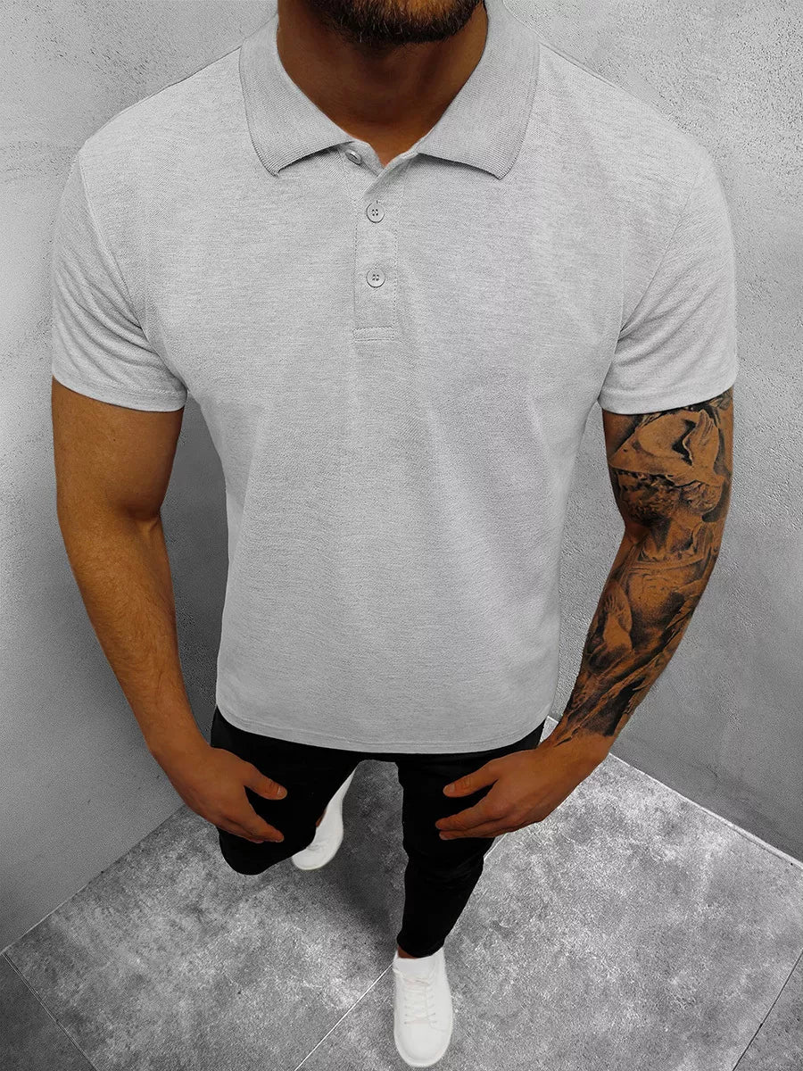 Men's light gray polo shirt Casual 