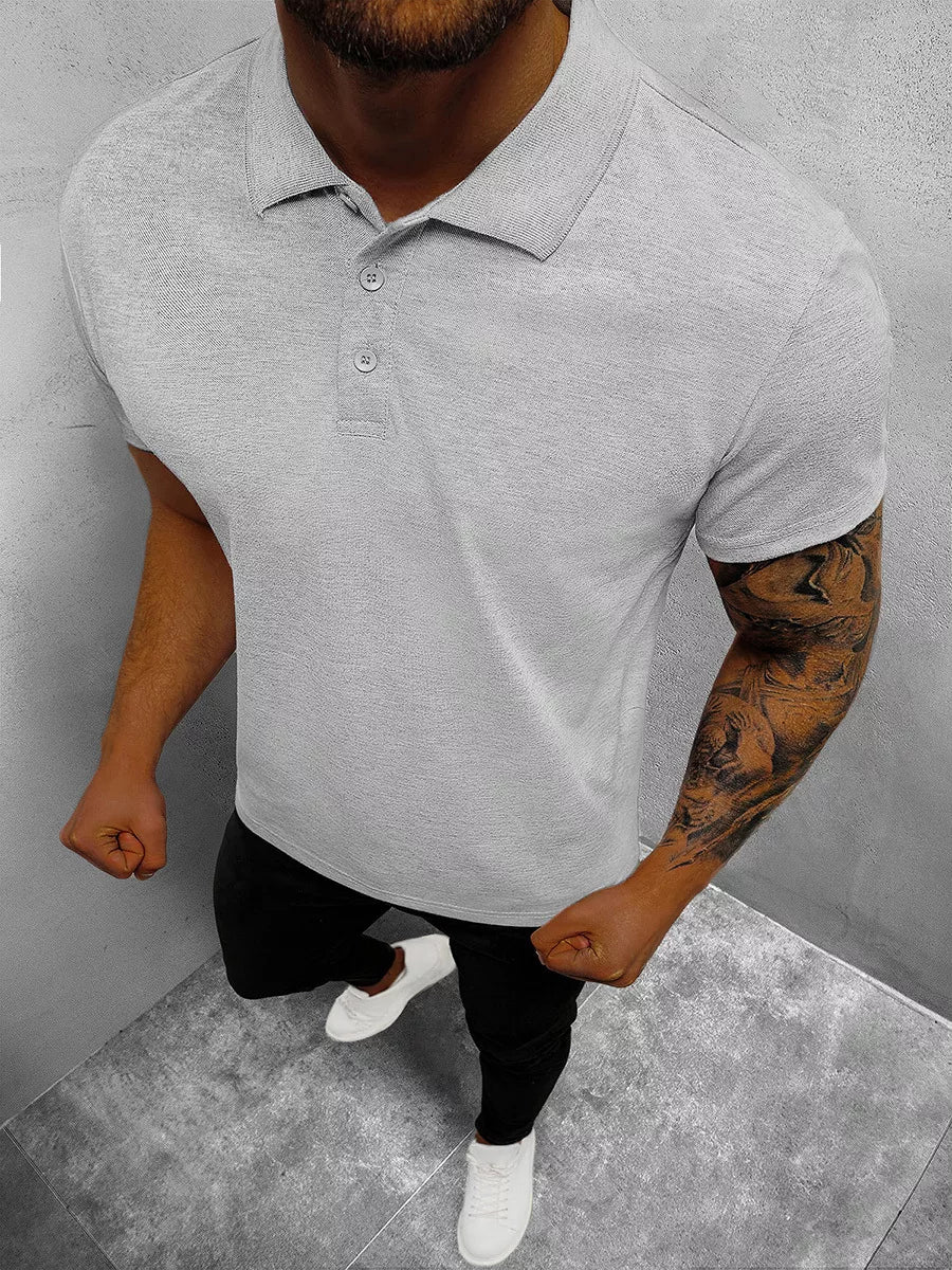 Men's light gray polo shirt Casual