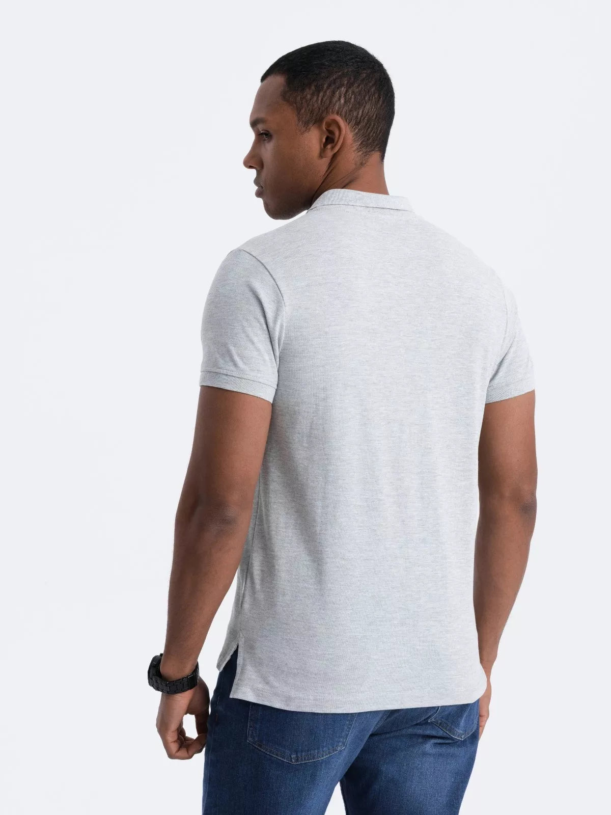 Men's light gray polo shirt Cristan 