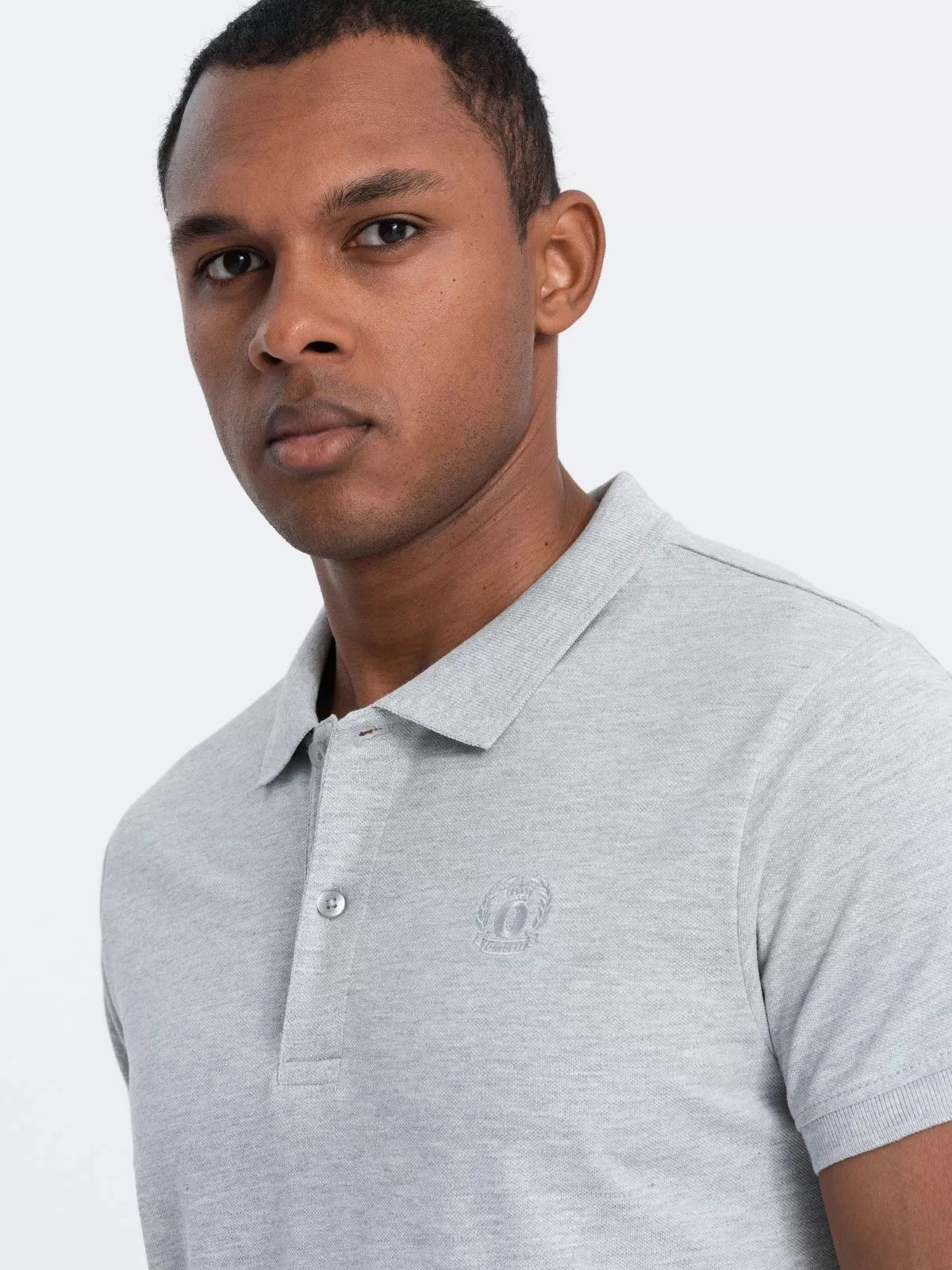 Men's light gray polo shirt Cristan 