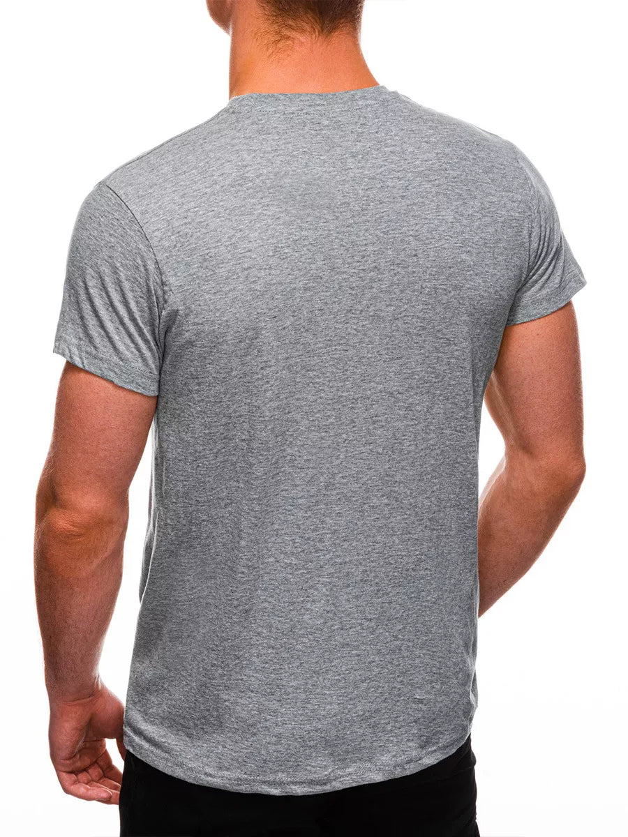 Men's light gray T-shirt NOW (black)