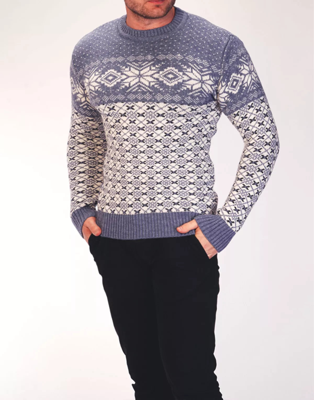 Men's light blue sweater Ice 