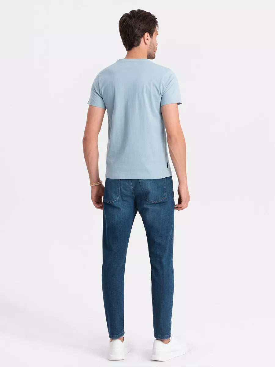 Men's light blue T-shirt WHAT ARE YOU?