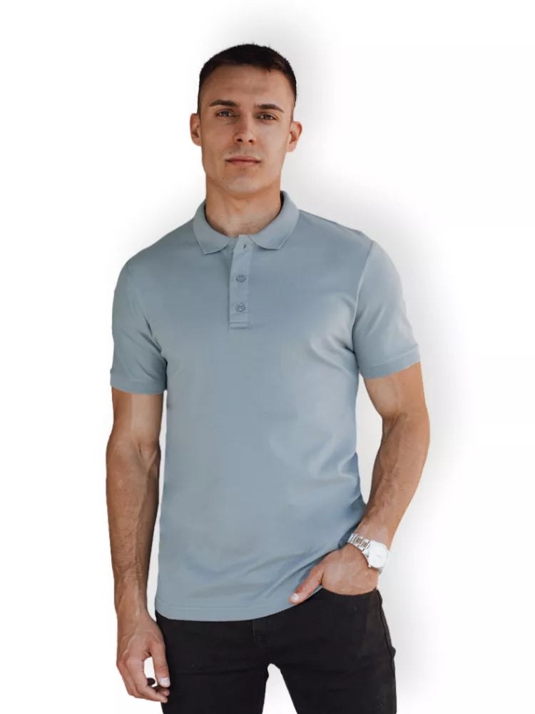 Men's light blue polo shirt Metrol