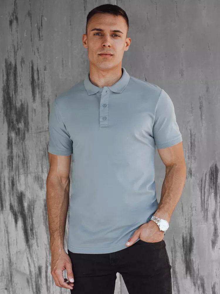 Men's light blue polo shirt Metrol