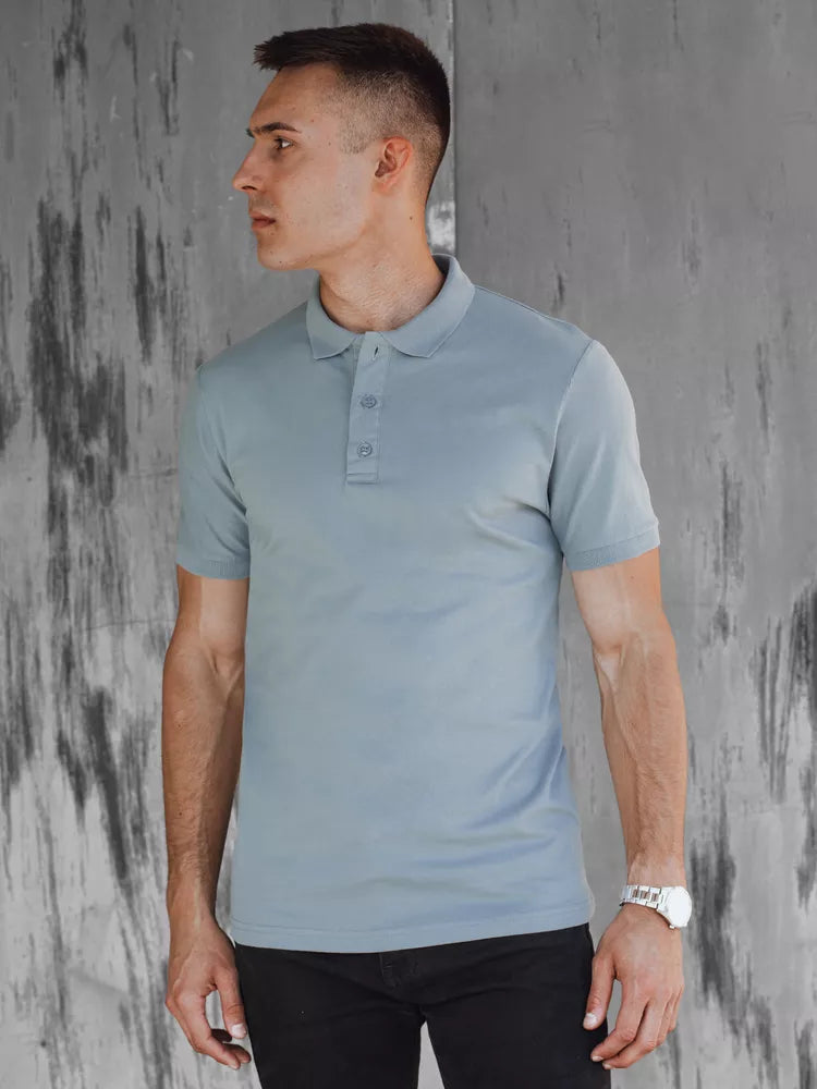 Men's light blue polo shirt Metrol