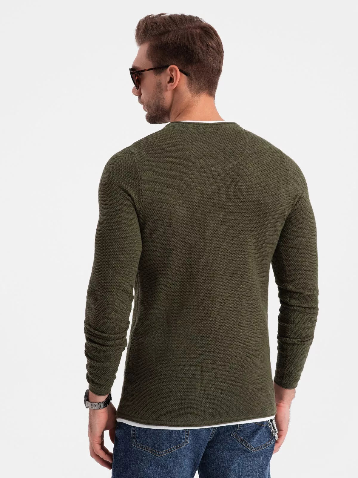 Men's khaki sweater Dinoro 