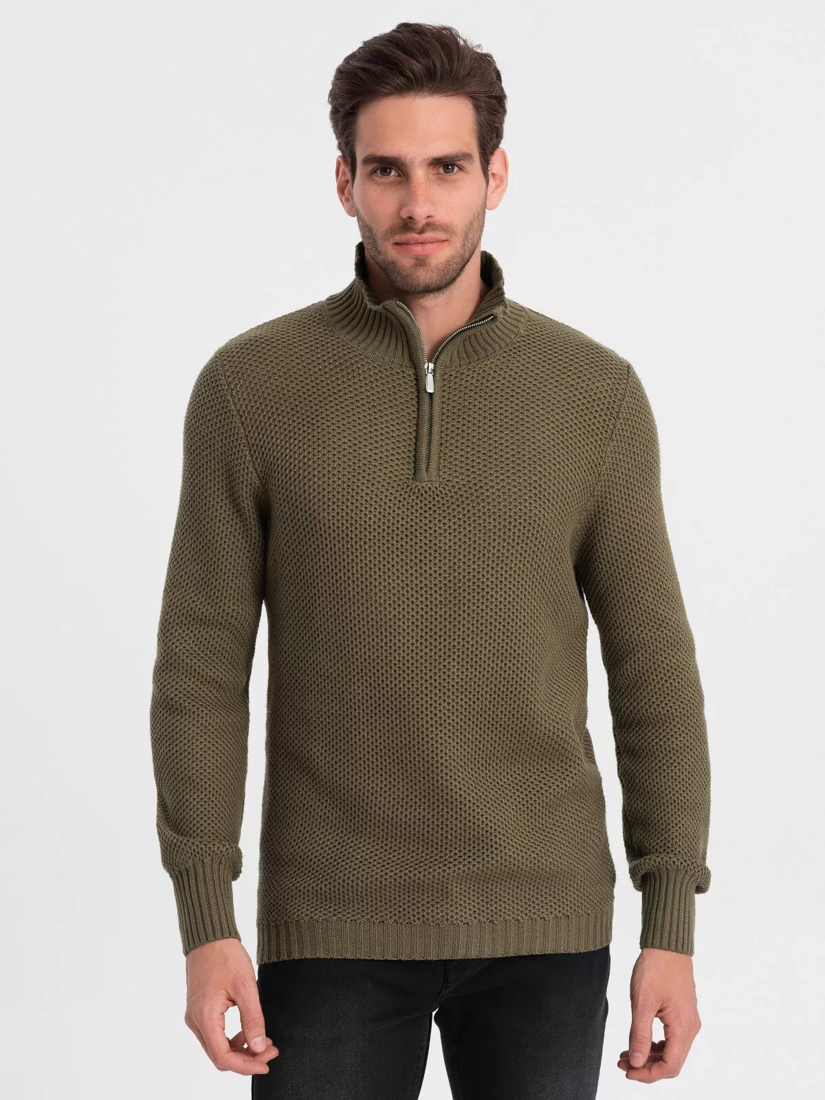 Men's khaki sweater Felix