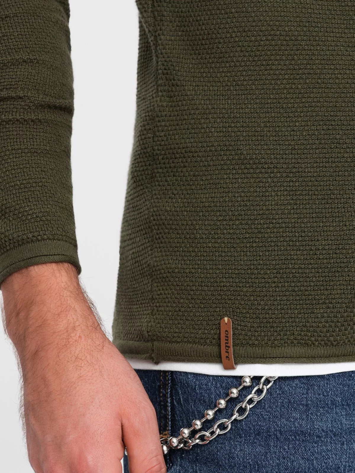 Men's khaki sweater Finn