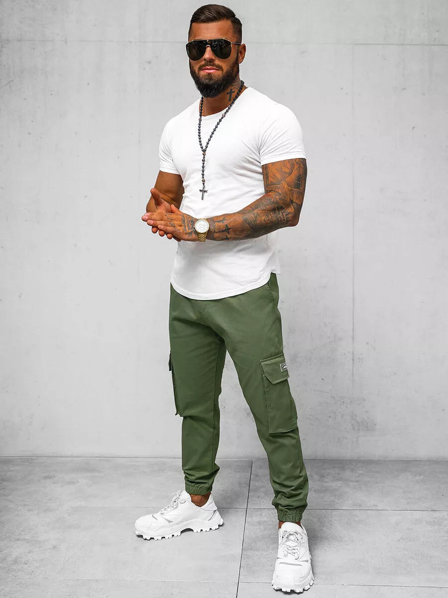 Men's khaki joggers Dump