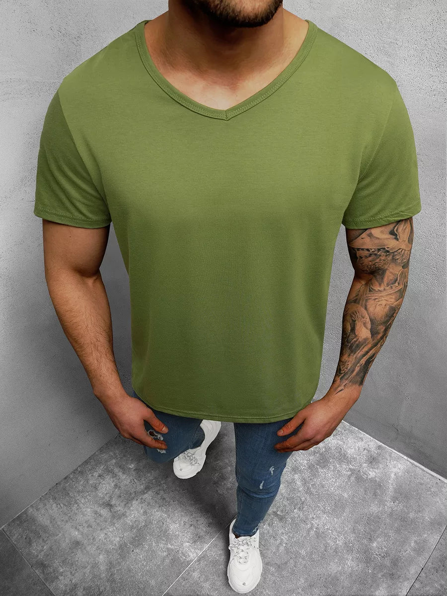 Men's khaki T-shirt Dimel