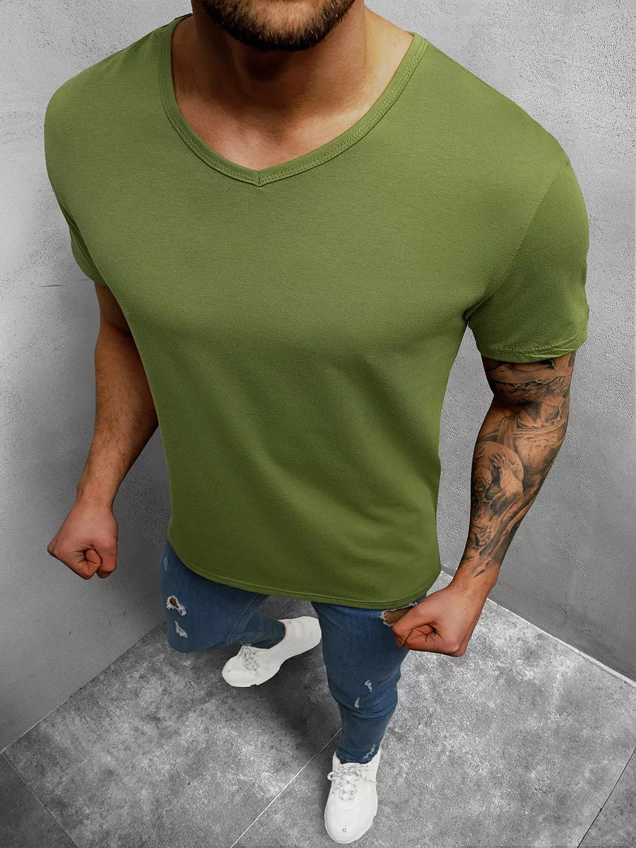 Men's khaki T-shirt Dimel