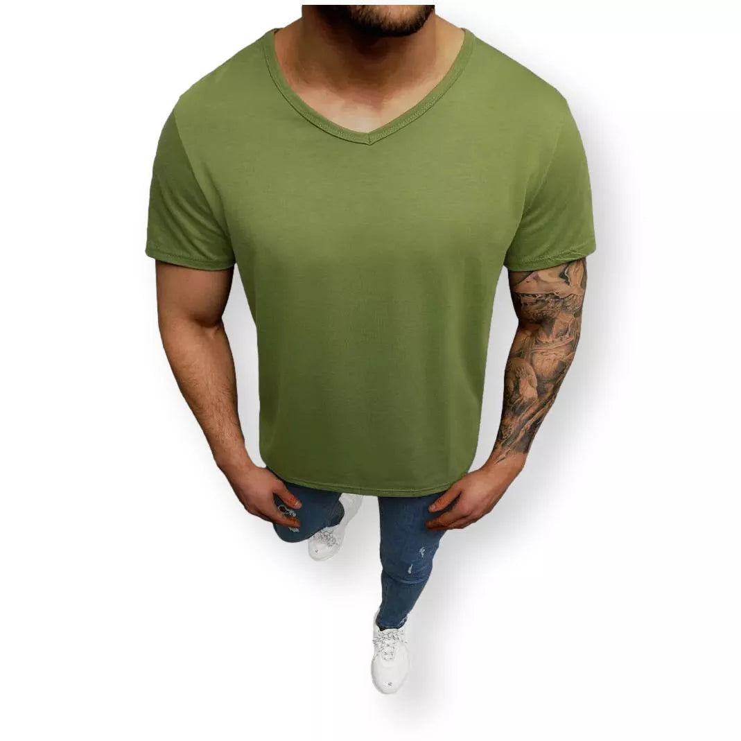 Men's khaki T-shirt Dimel