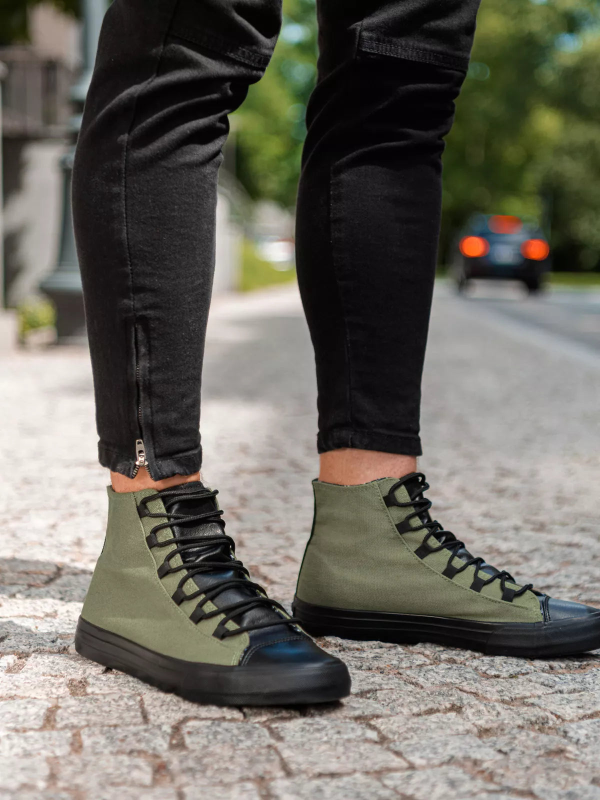 Khaki men's boat shoes Sneki 