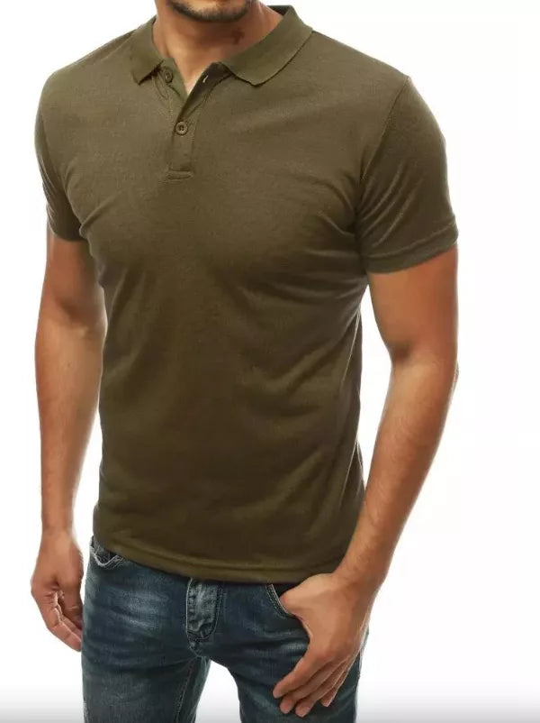 Men's khaki polo shirt Aleks