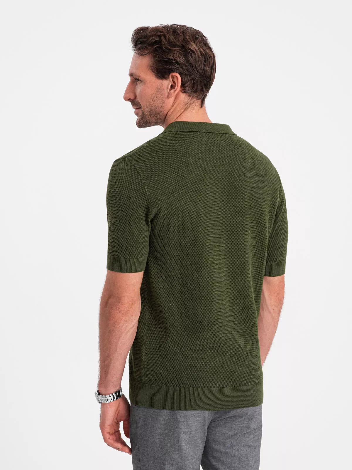 Men's khaki polo shirt Swing