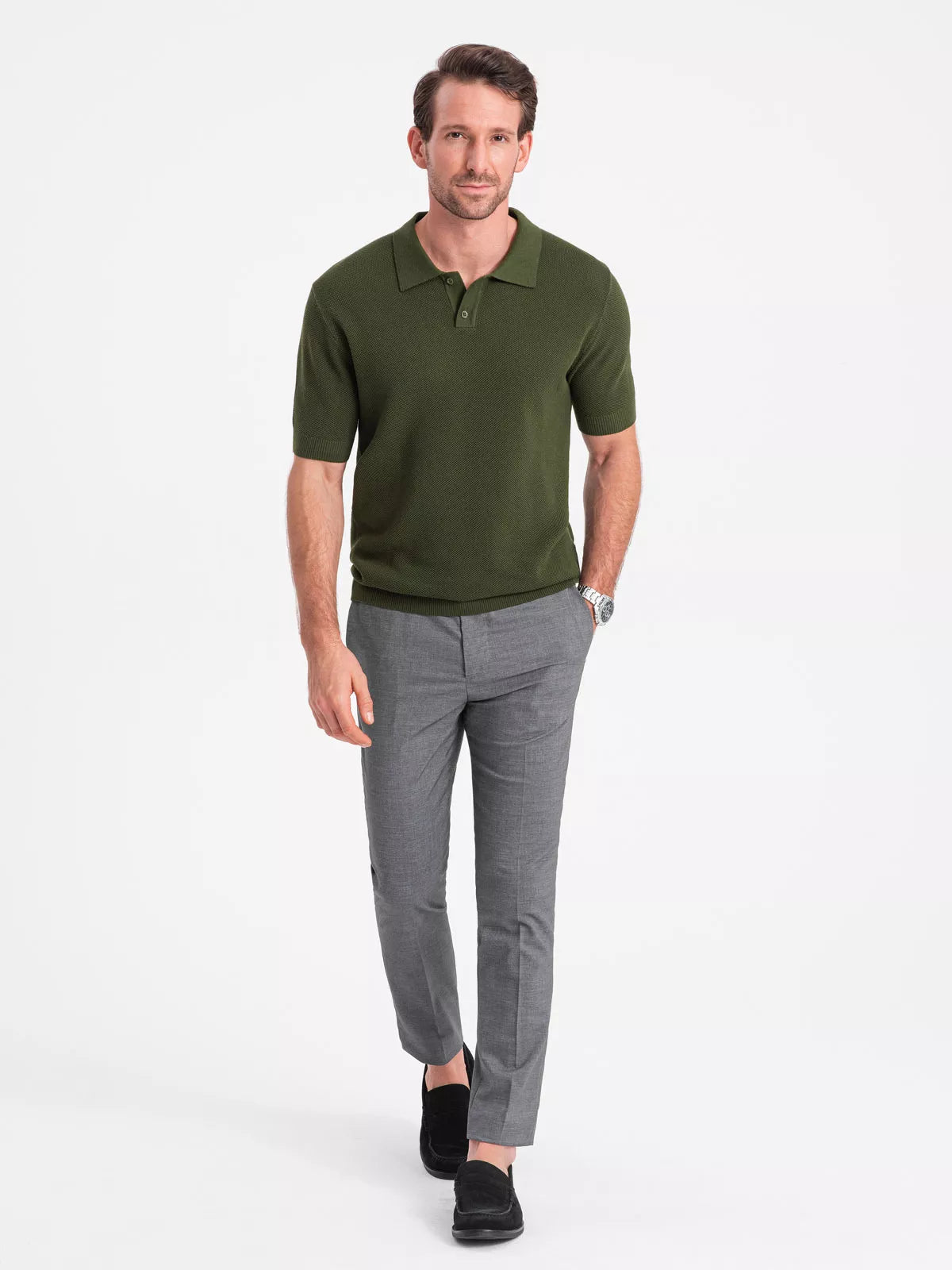 Men's khaki polo shirt Swing