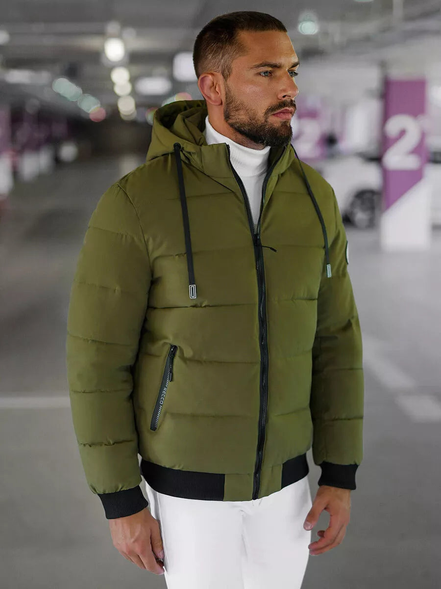 Men's khaki winter jacket Edi