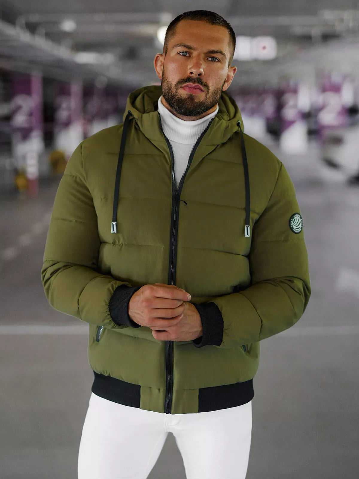 Men's khaki winter jacket Edi