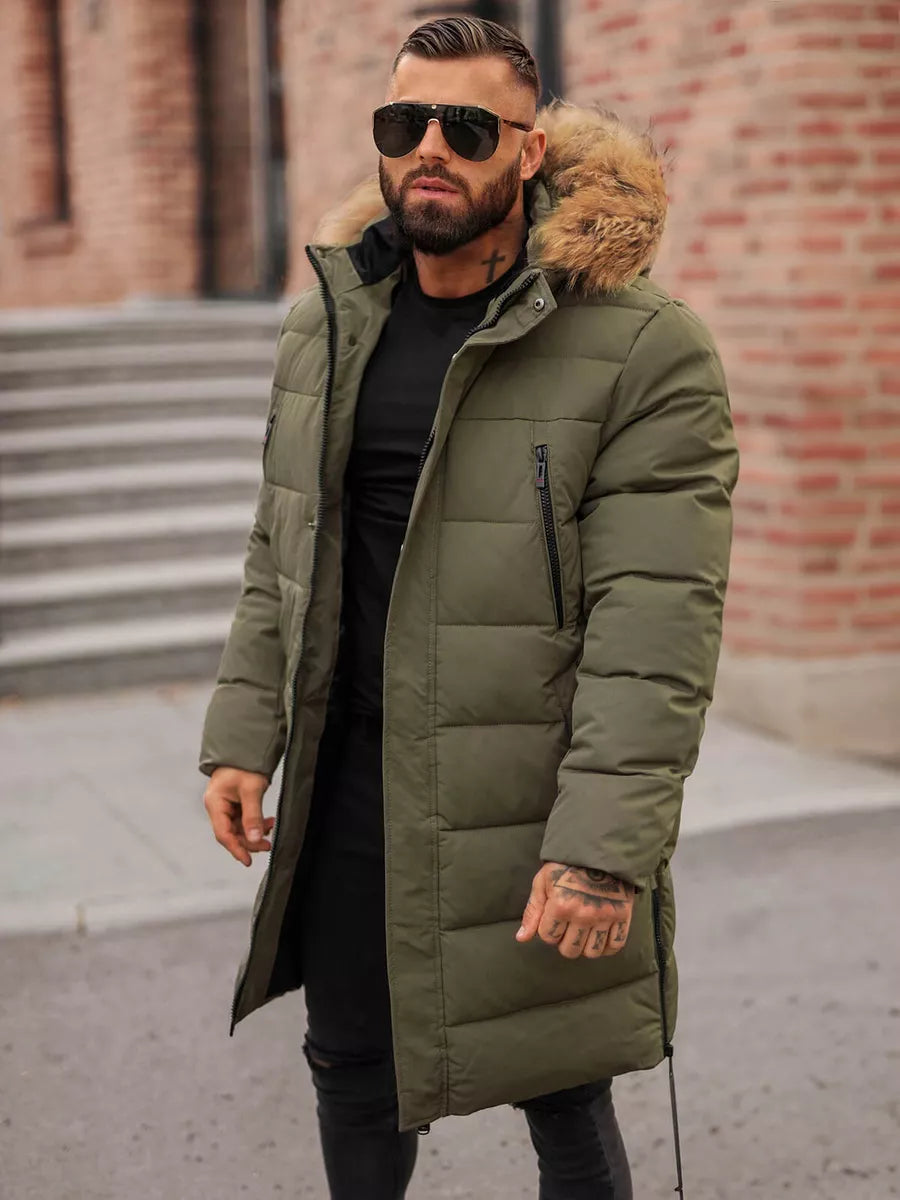 Men's khaki winter jacket Fred