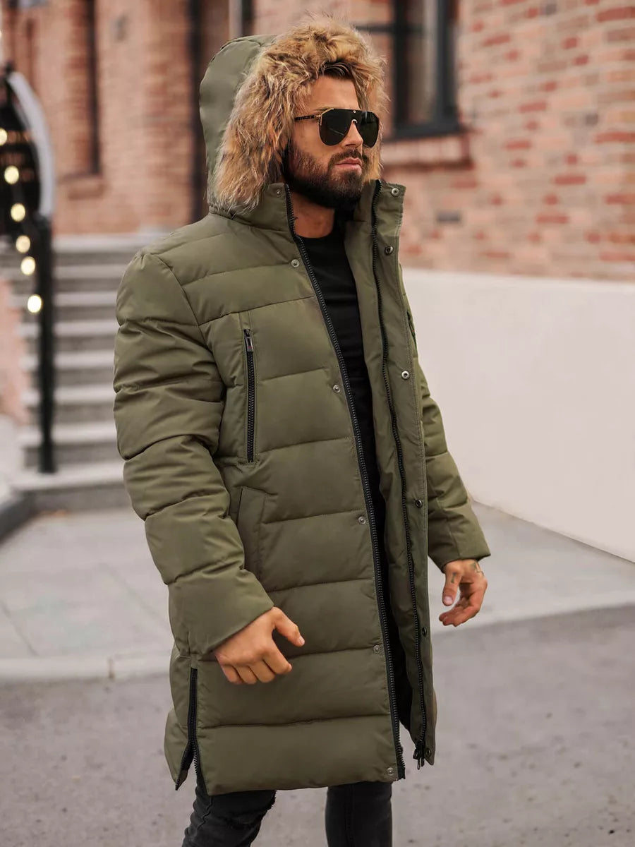 Men's khaki winter jacket Fred