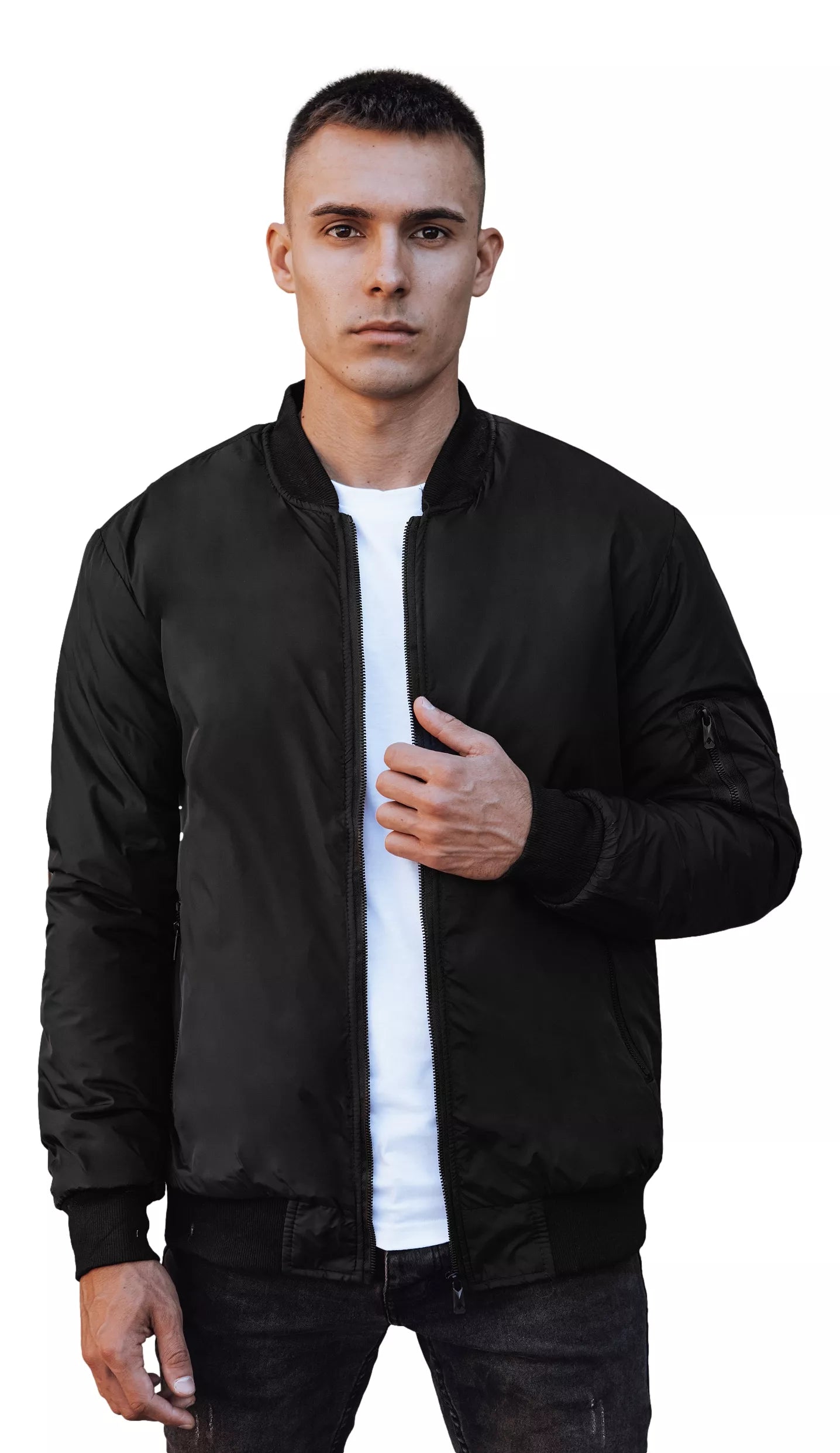 Men's black jacket "Route"