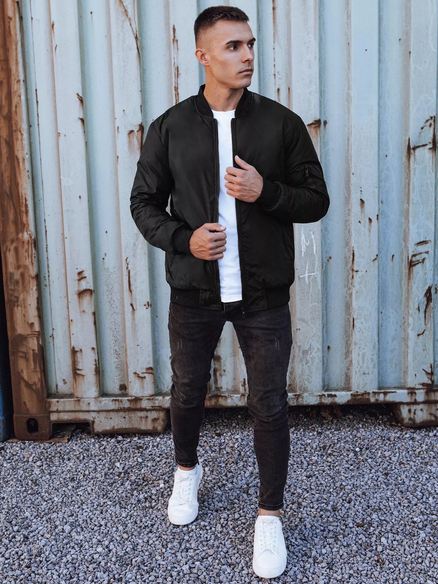 Men's black jacket "Route"