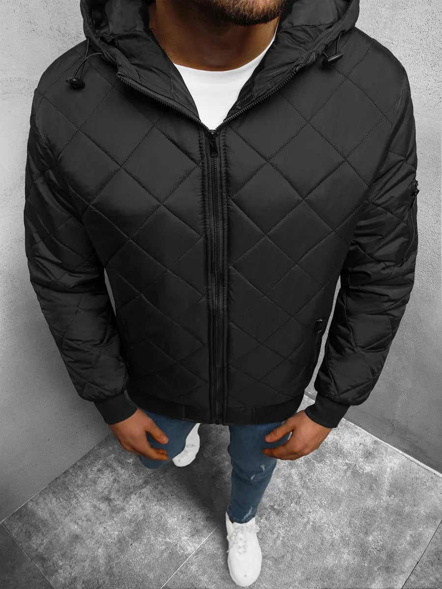 Men's black jacket with hood Ogmina