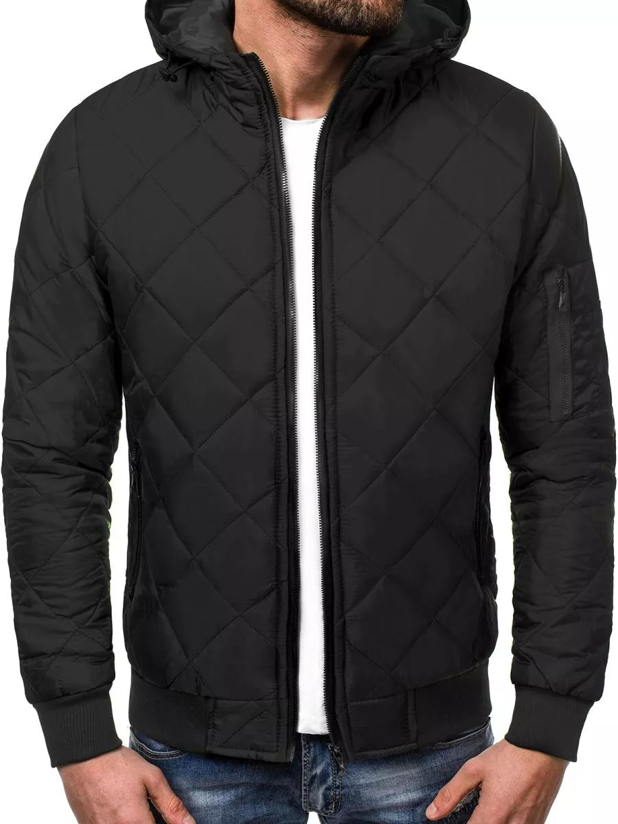 Men's black jacket with hood Ogmina