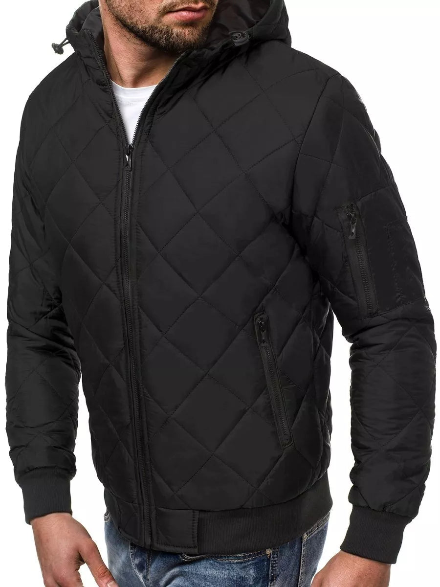 Men's black jacket with hood Ogmina