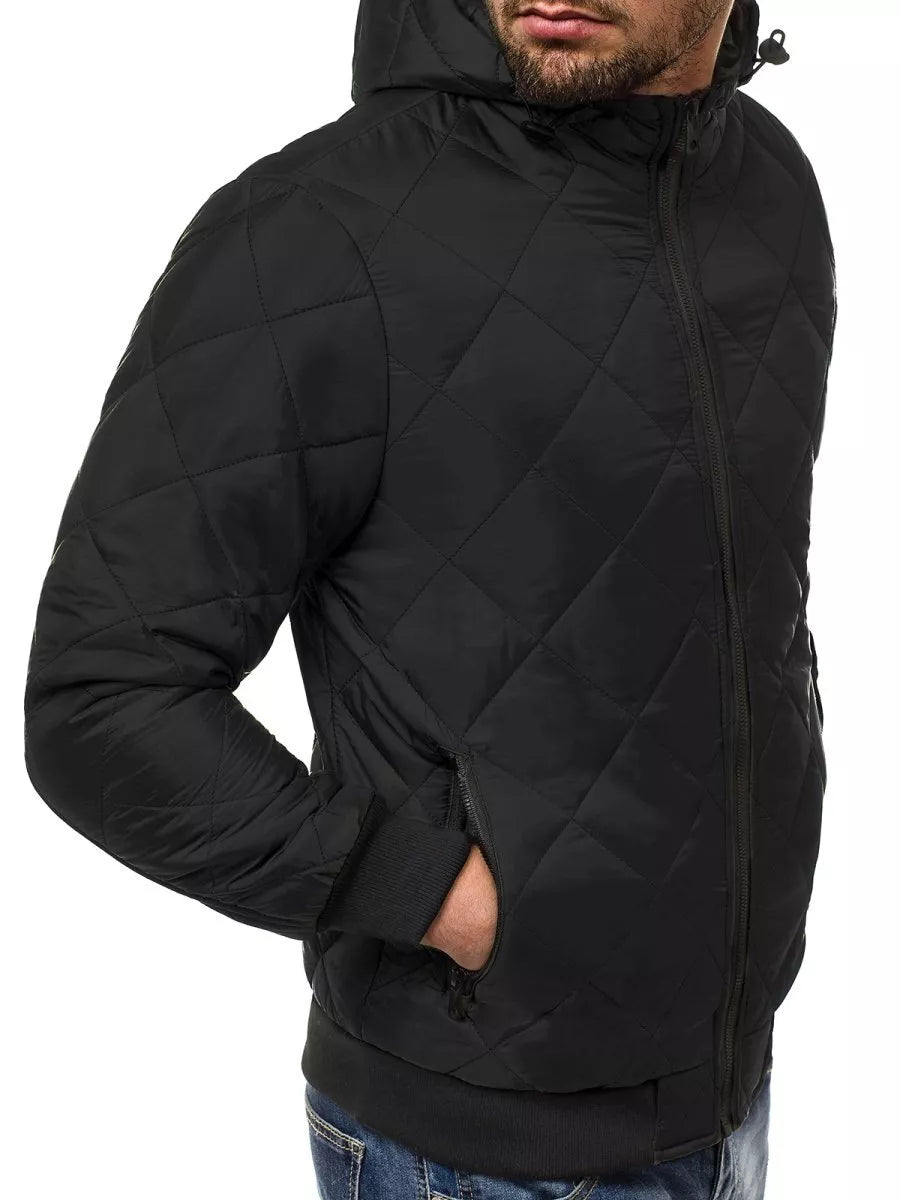 Men's black jacket with hood Ogmina
