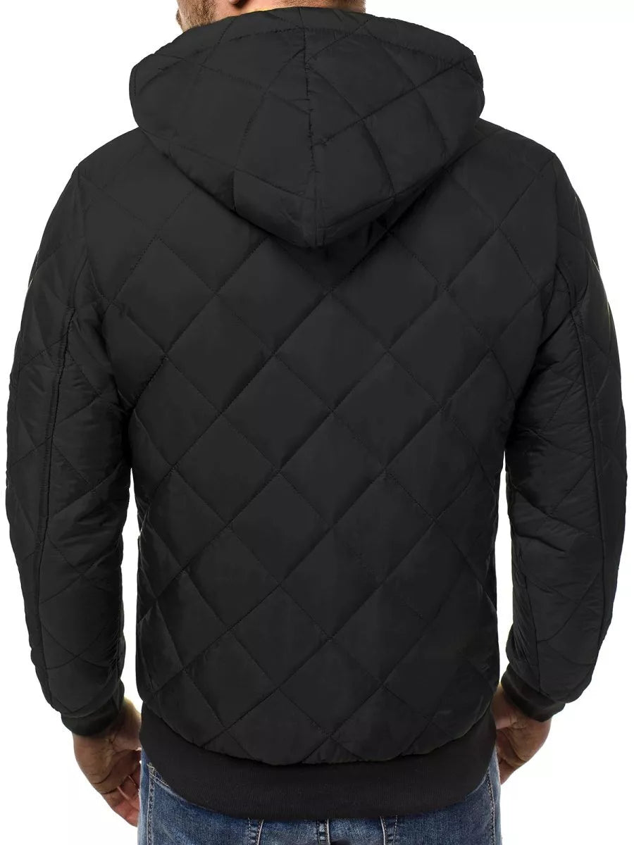 Men's black jacket with hood Ogmina