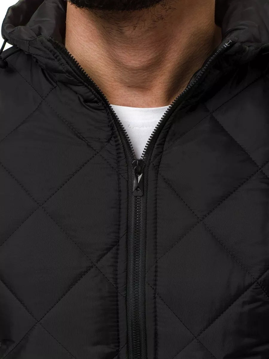 Men's black jacket with hood Ogmina