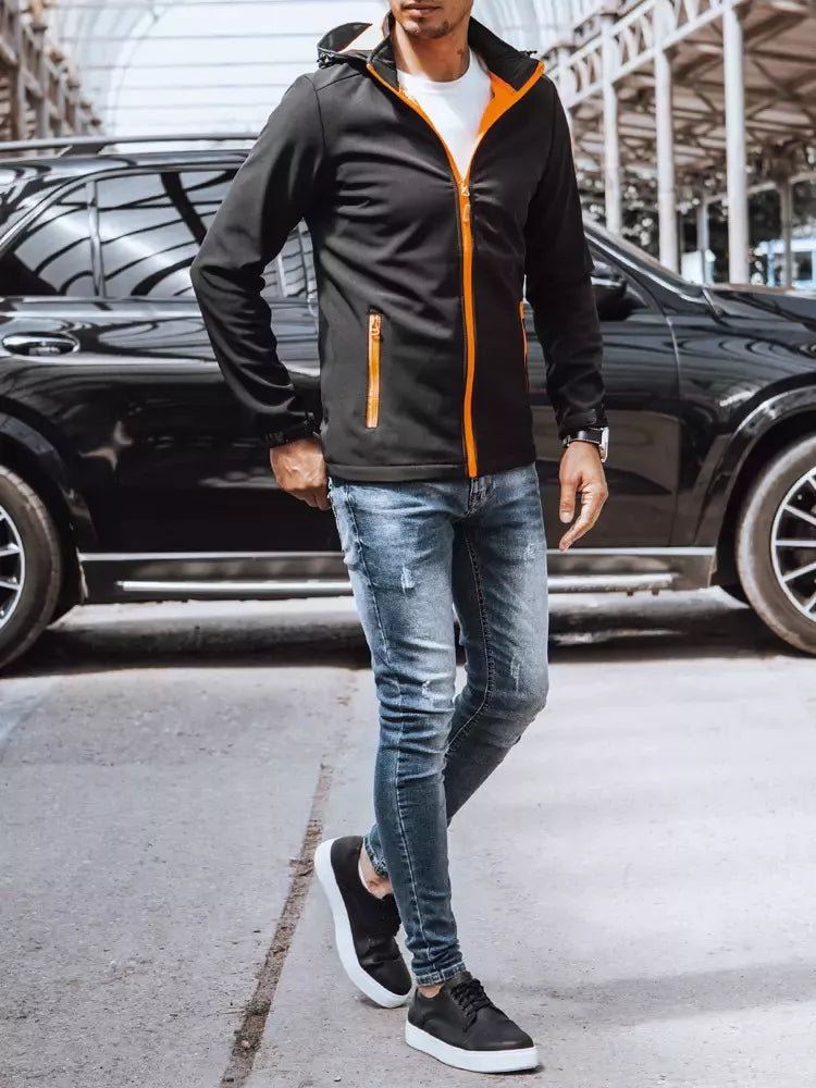 Men's black jacket with orange details Arot