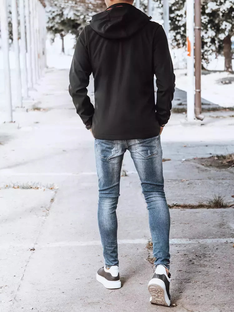 Men's black jacket with red details Arot