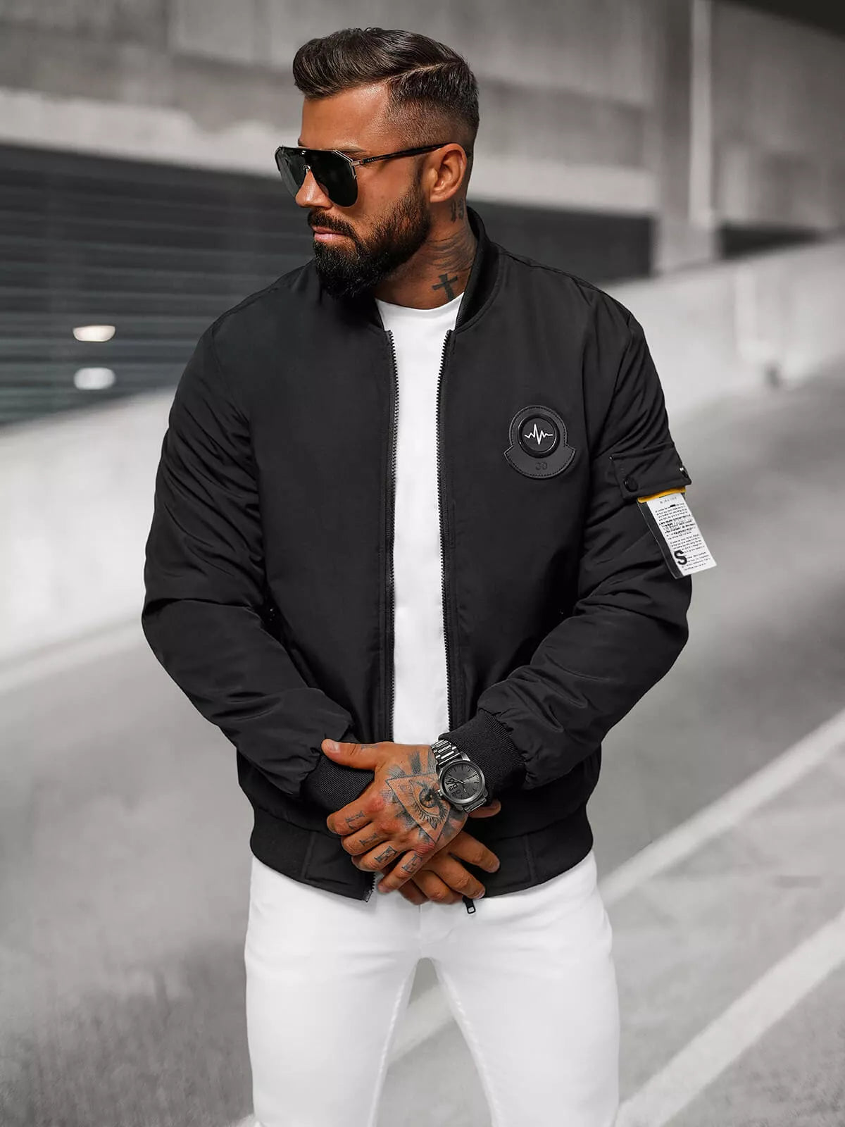 Men's black spring jacket Marko