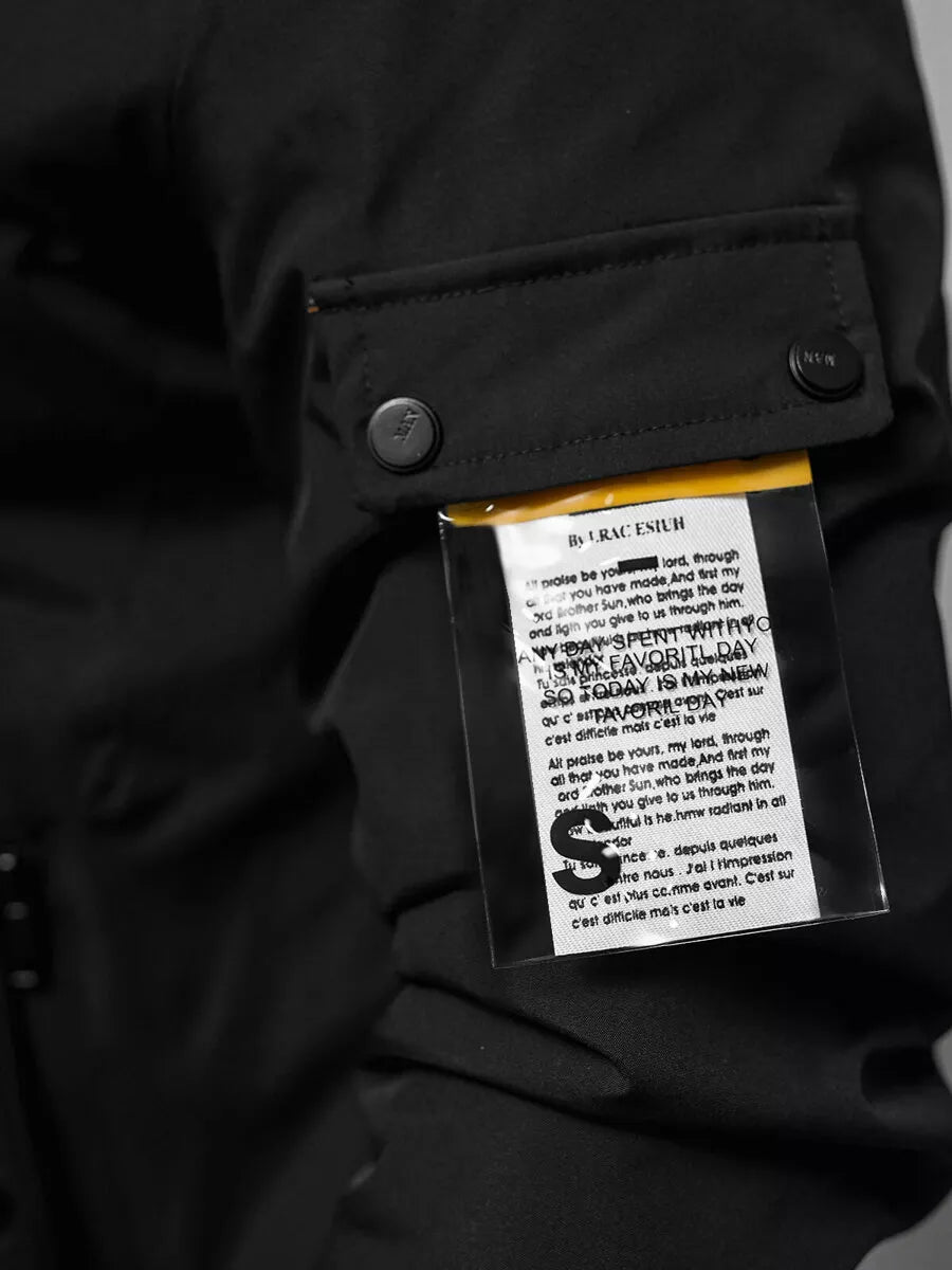 Men's black spring jacket Marko