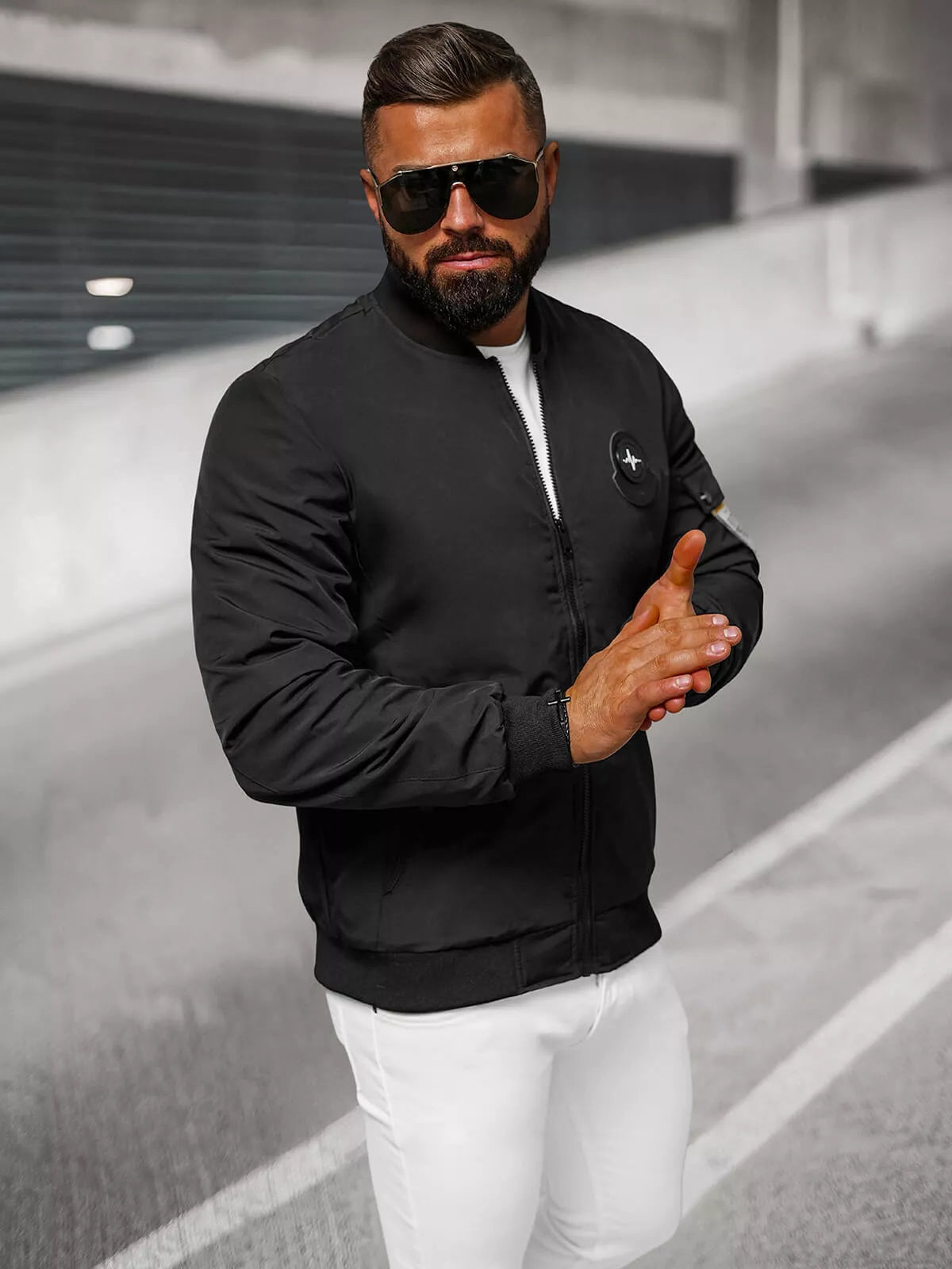 Men's black spring jacket Marko