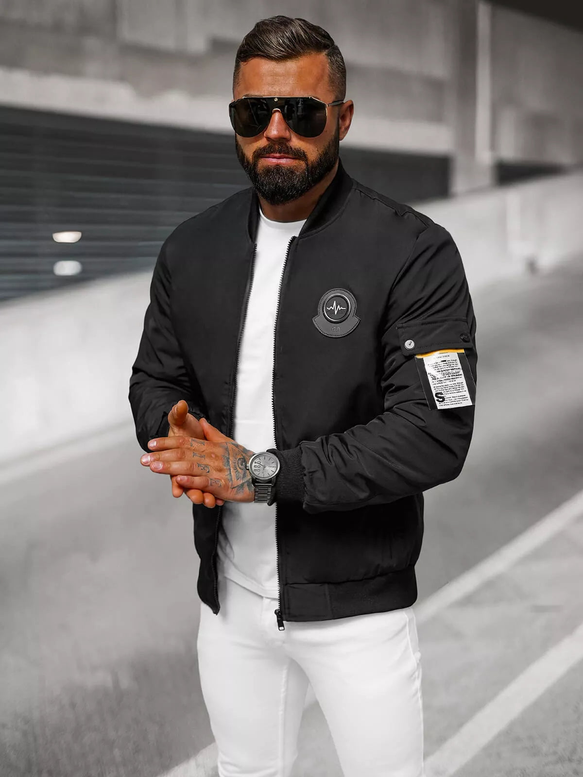 Men's black spring jacket Marko