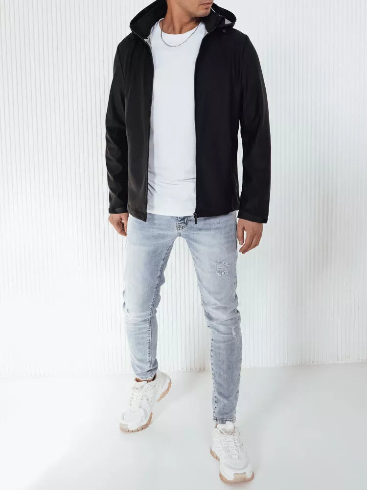 Men's black softshell jacket Luver