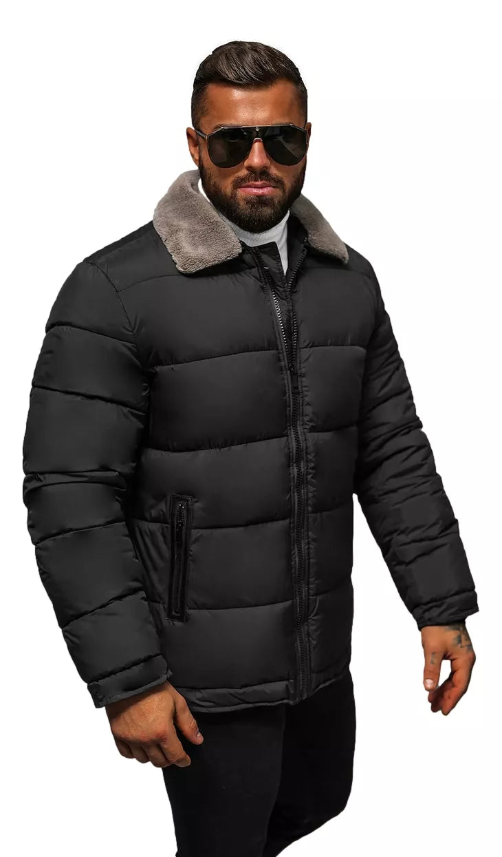 Men's black quilted jacket Andre