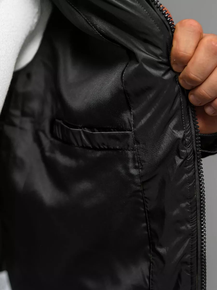 Men's black quilted jacket Andre